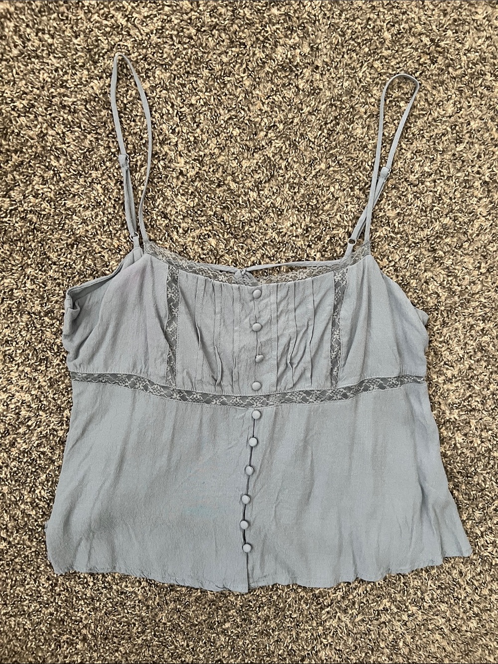 wild fable Light Gray Lace-Trim Spaghetti Strap Cami